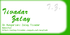 tivadar zalay business card